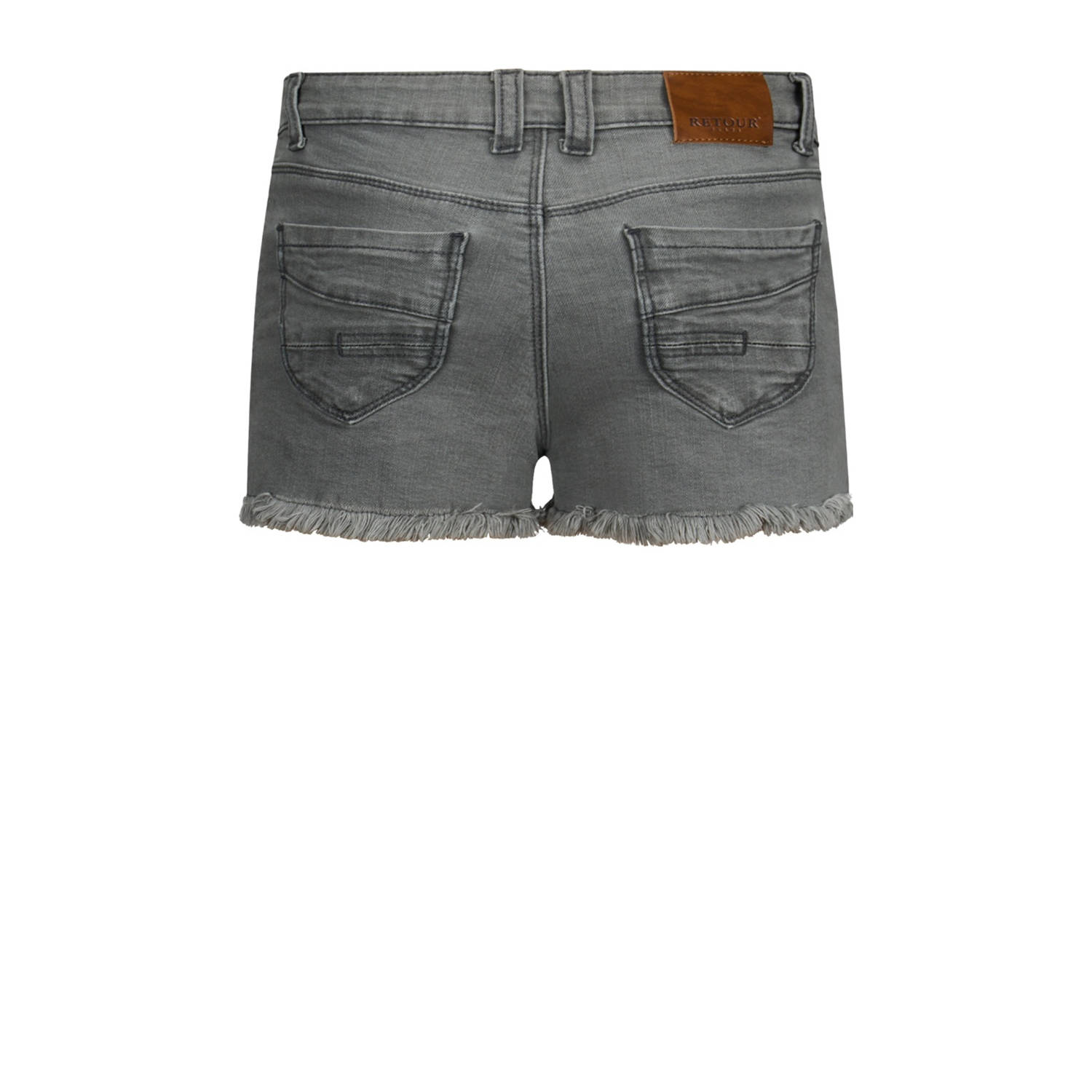 Retour Jeans regular denim short grey denim