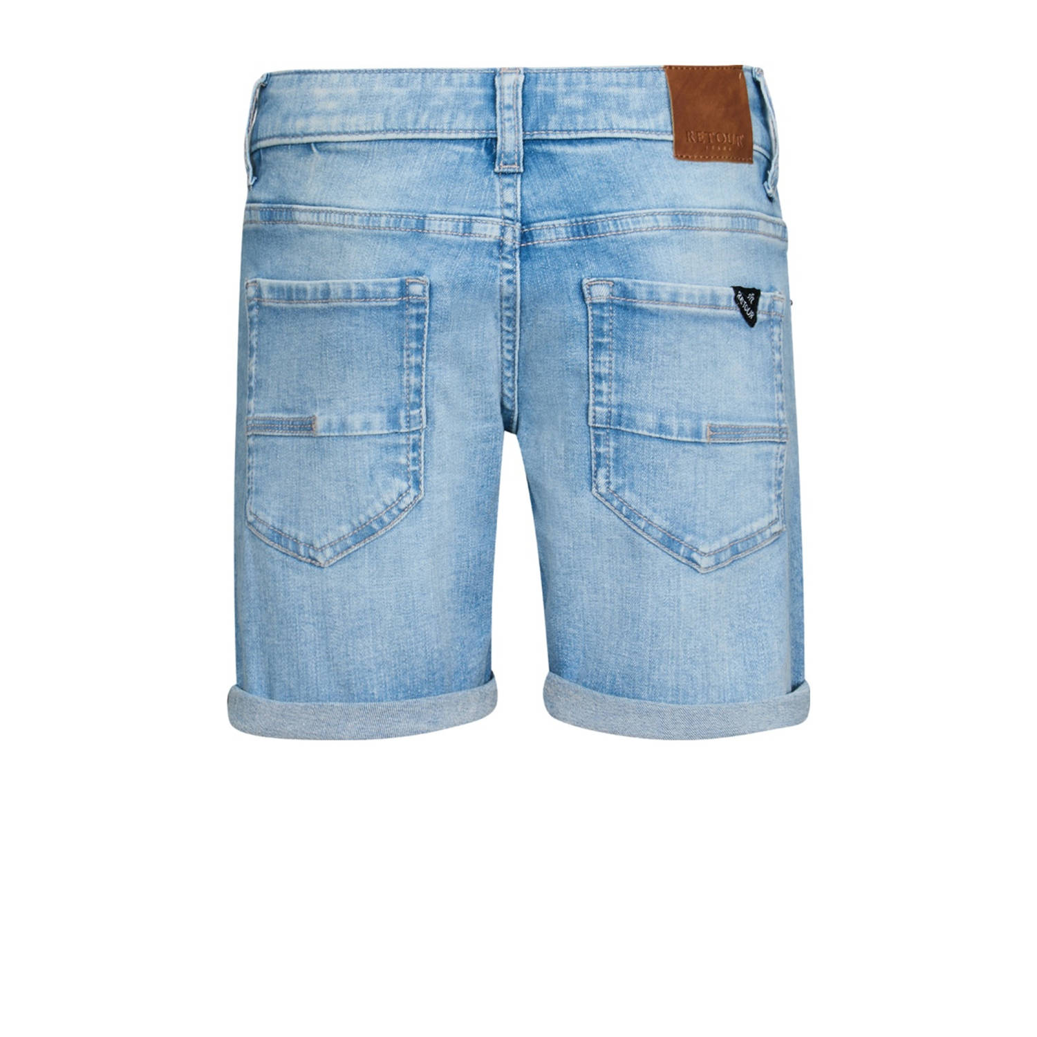 Retour Jeans regular denim short light blue denim