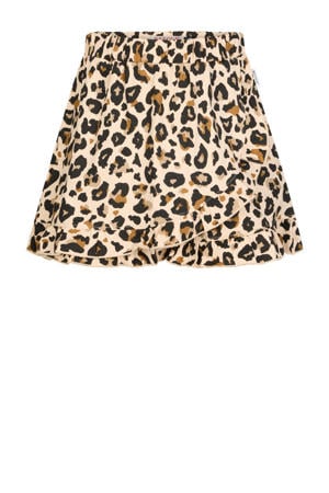 skort met panterprint beige/bruin