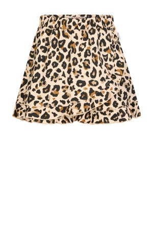skort met panterprint beige/bruin