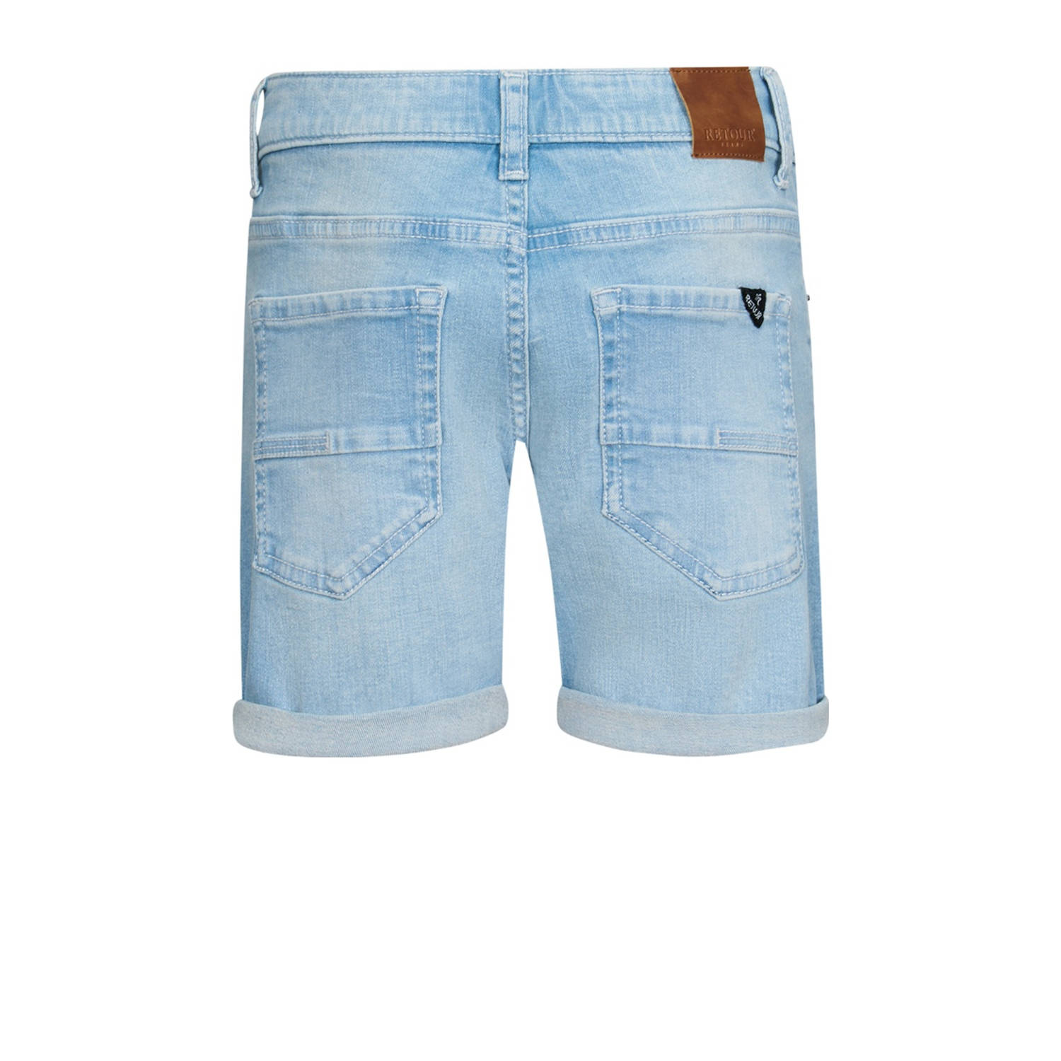 Retour Jeans regular denim short light blue denim