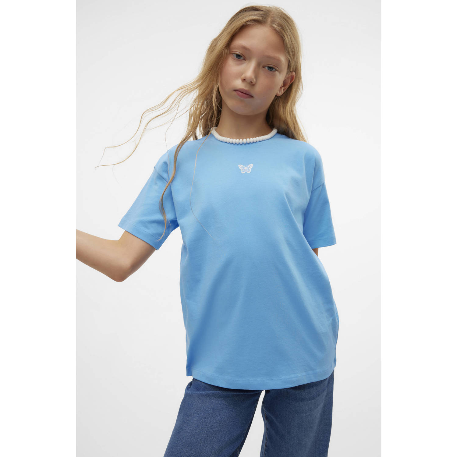 VERO MODA GIRL T-shirt lichtblauw