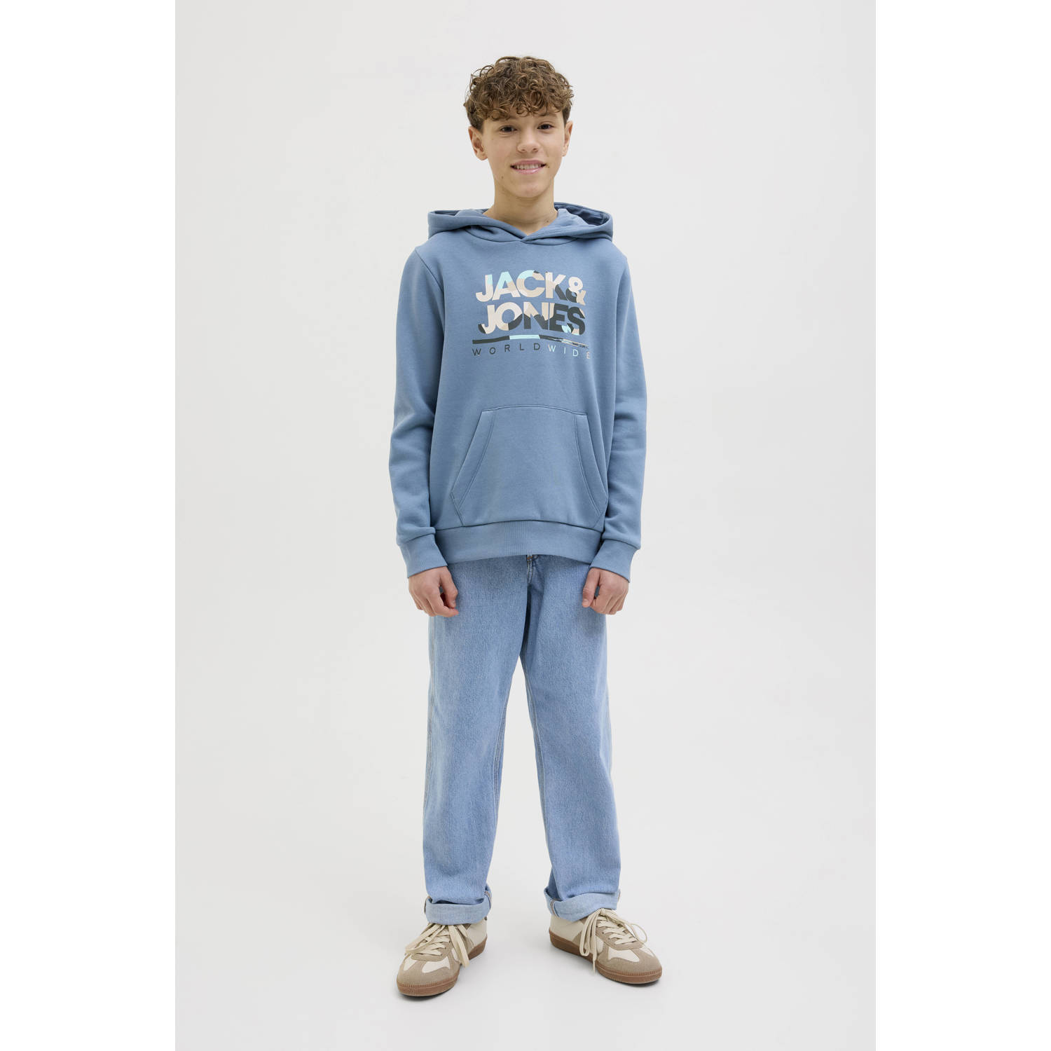 JACK & JONES JUNIOR hoodie blauw