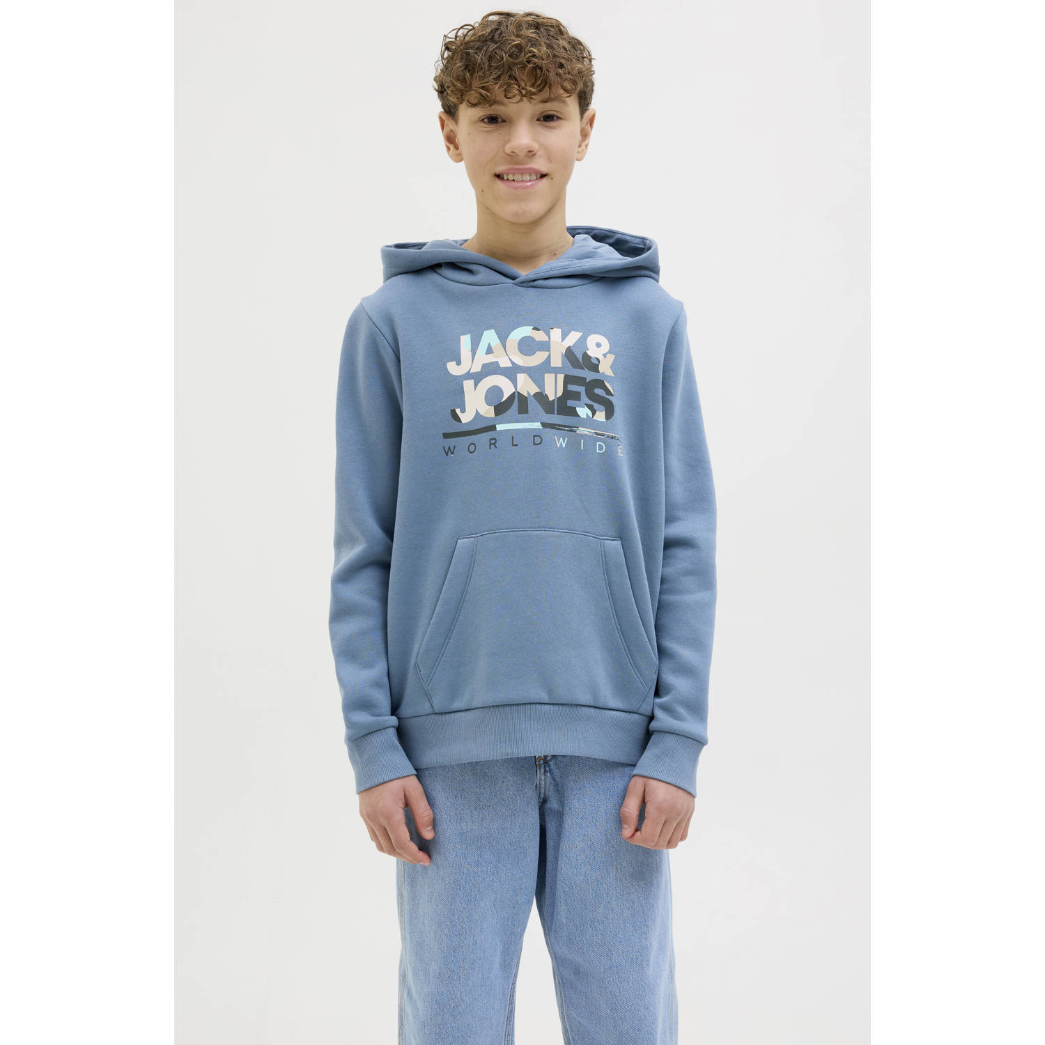 JACK & JONES JUNIOR hoodie blauw