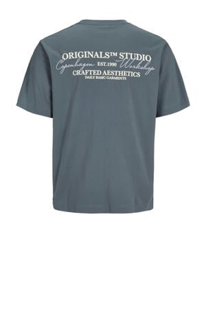 T-shirt met backprint grijs