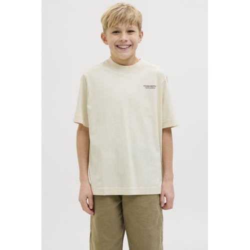 JACK & JONES JUNIOR T-shirt met backprint ecru afbeelding