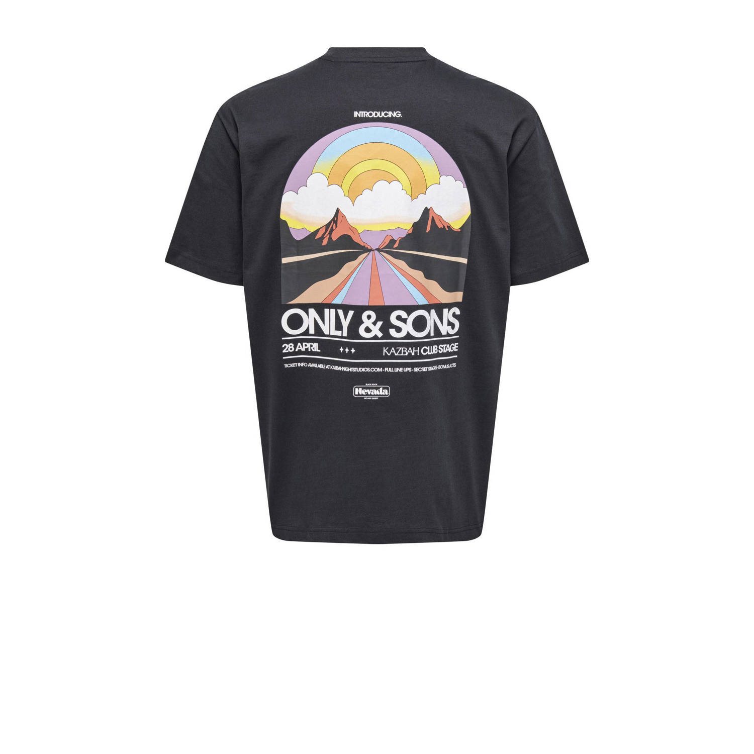 ONLY & SONS JUNIOR T-shirt zwart
