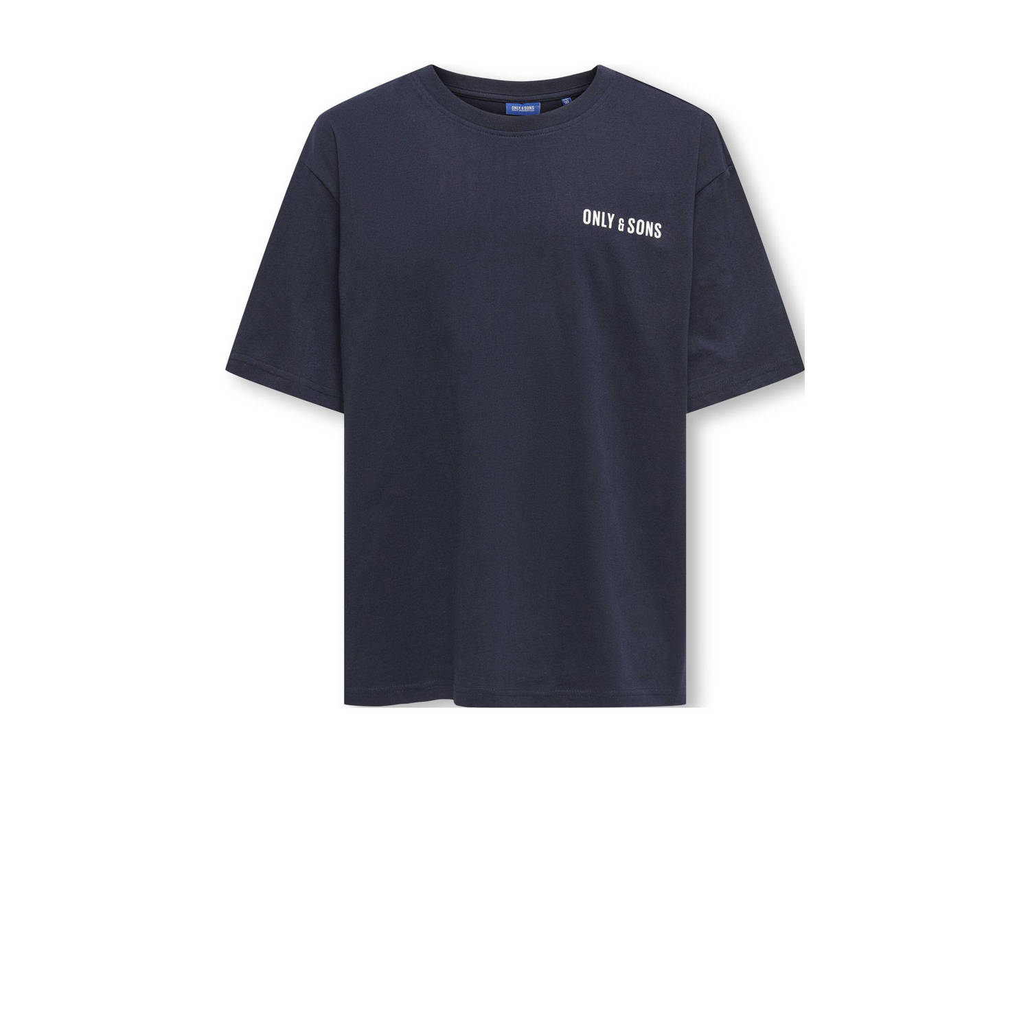 ONLY & SONS JUNIOR t-shirt donkerblauw