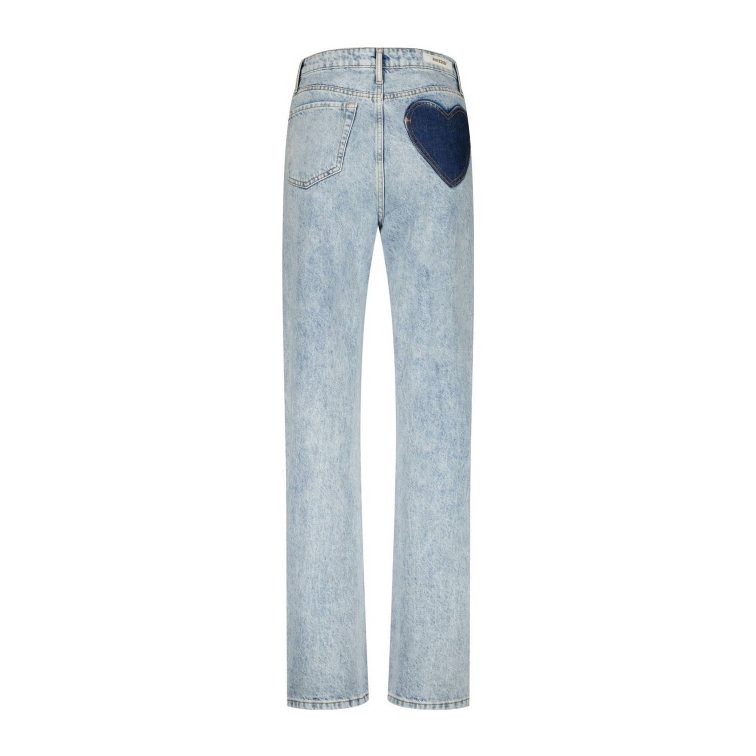 Raizzed regular waist wide leg jeans Savanna Heart light blue denim