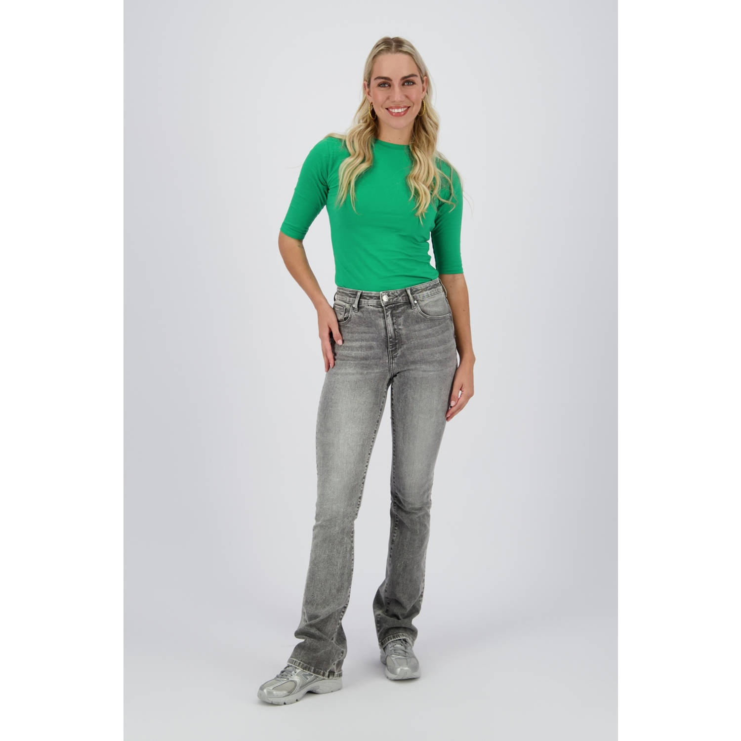 Raizzed high waist bootcut jeans Faye grey denim