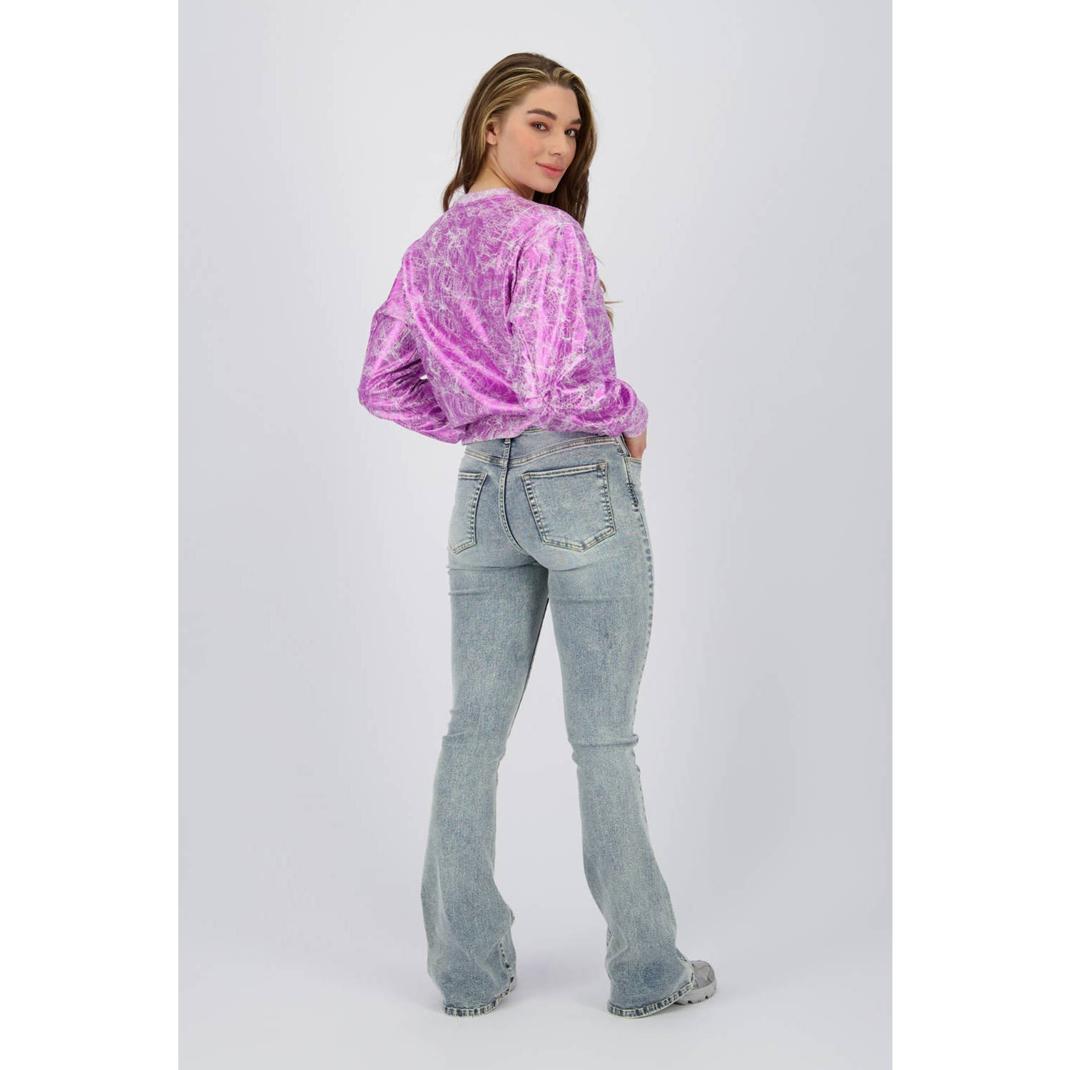 Raizzed high waist flared jeans Sunrise light blue denim