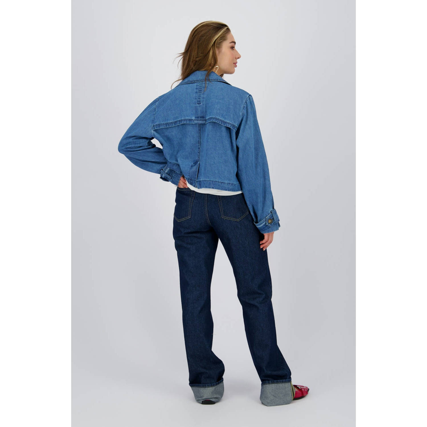 Raizzed trenchcoat Janine medium blue denim