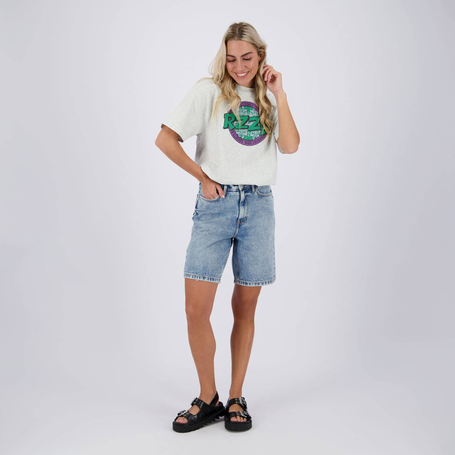 Raizzed T-shirt grijs melange