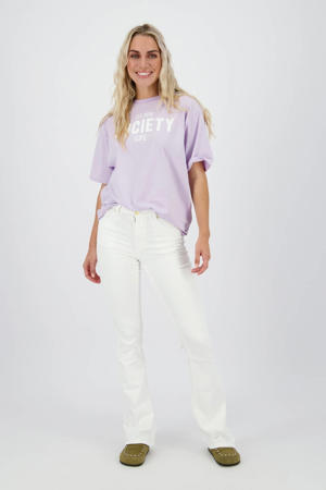 regular waist flared jeans Faye wit