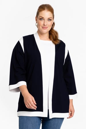 gebreidvest donkerblauw