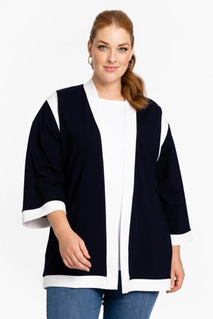 gebreidvest donkerblauw