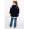 YOEK gebreidvest donkerblauw