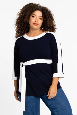 tuniek donkerblauw/wit