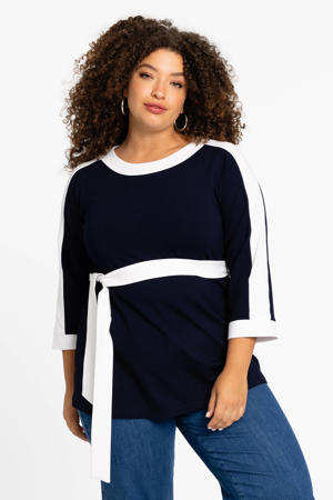 tuniek donkerblauw/wit