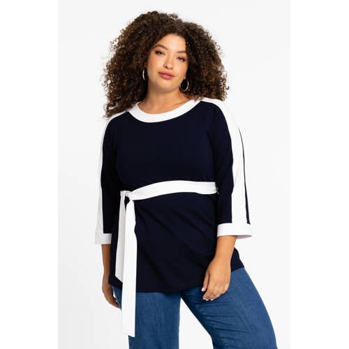 YOEK tuniek donkerblauw/wit afbeelding