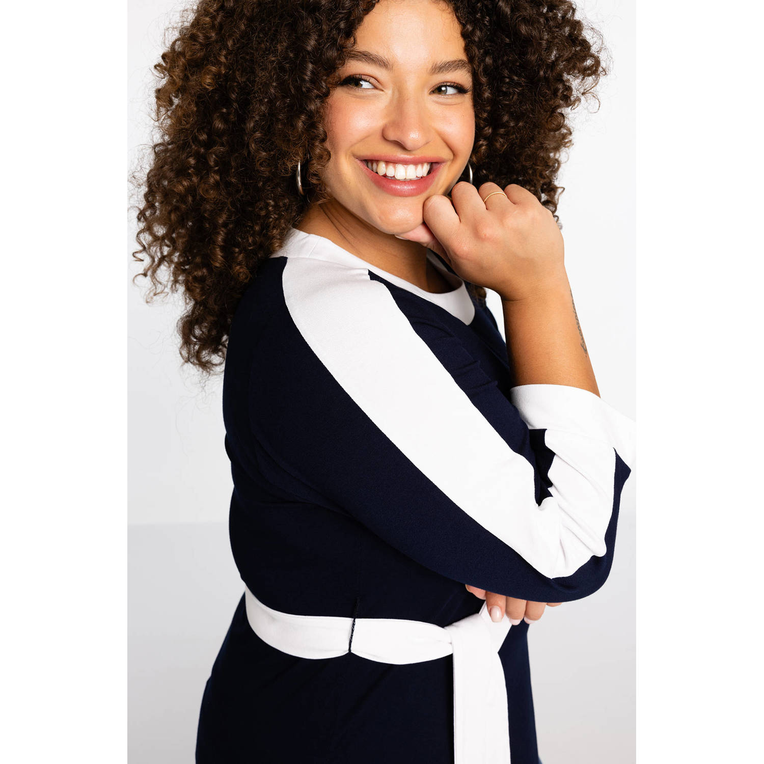 YOEK tuniek donkerblauw wit