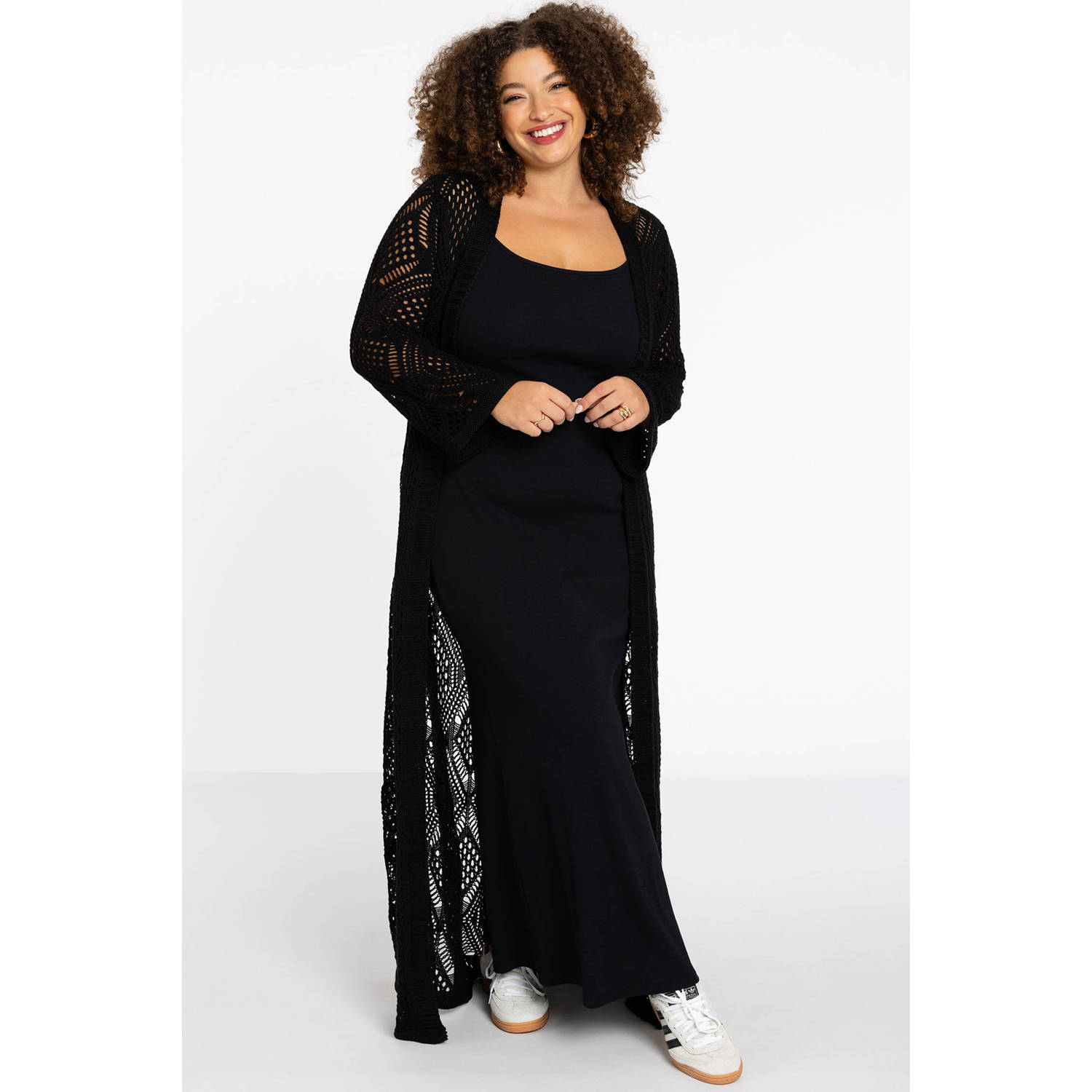 YOEK Lounge lang vest zwart
