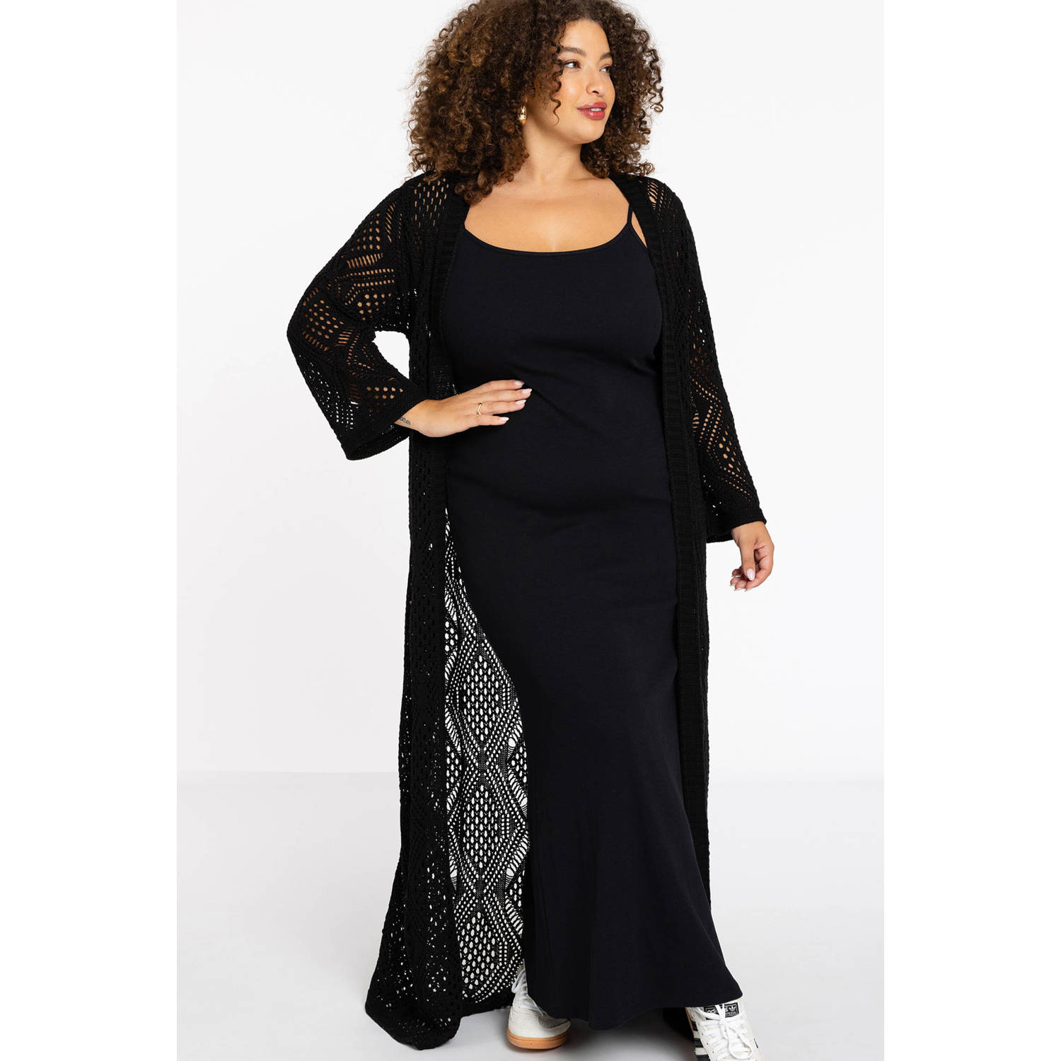 YOEK Lounge lang vest zwart