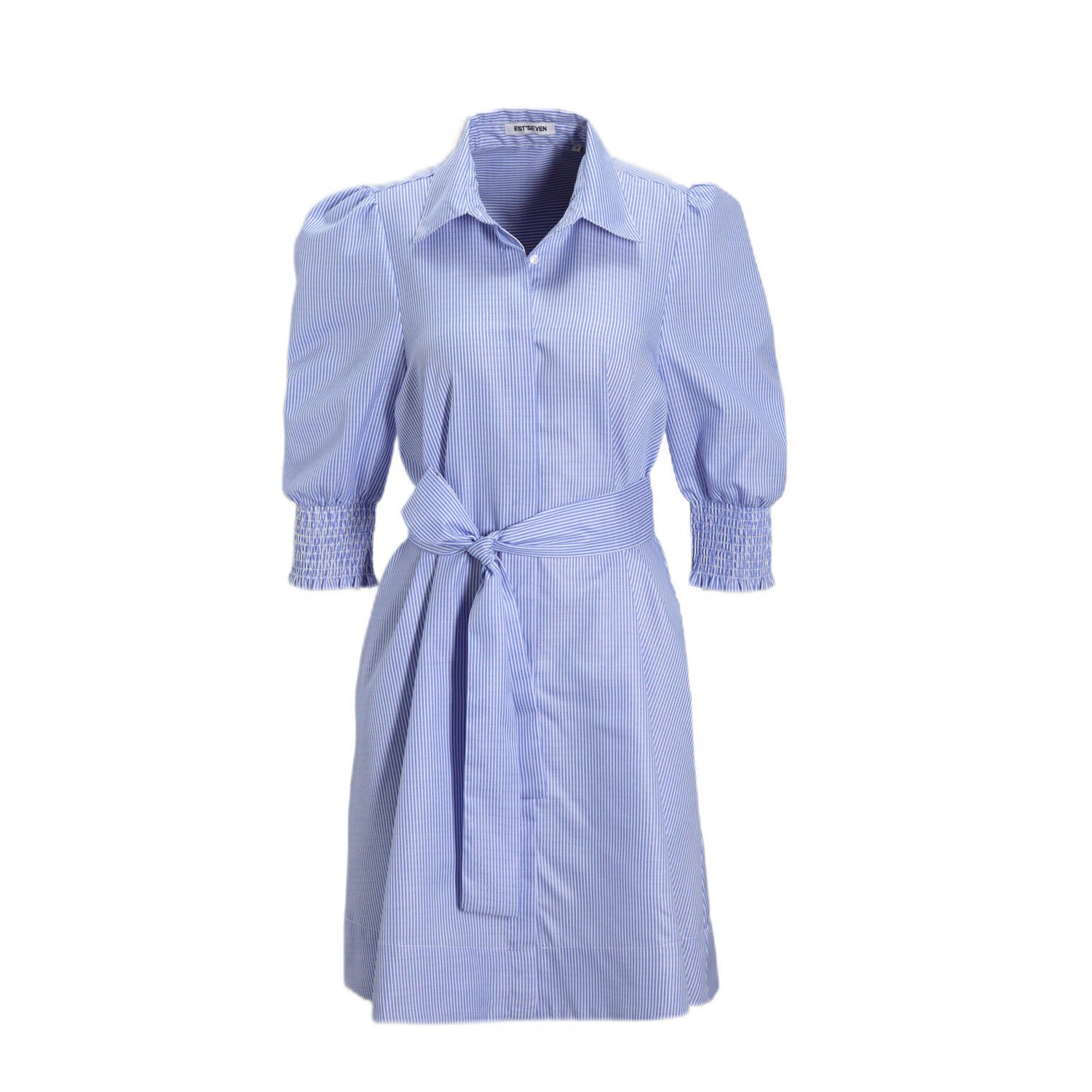 EST'SEVEN Dames Jurken Elise Dress Lichtblauw