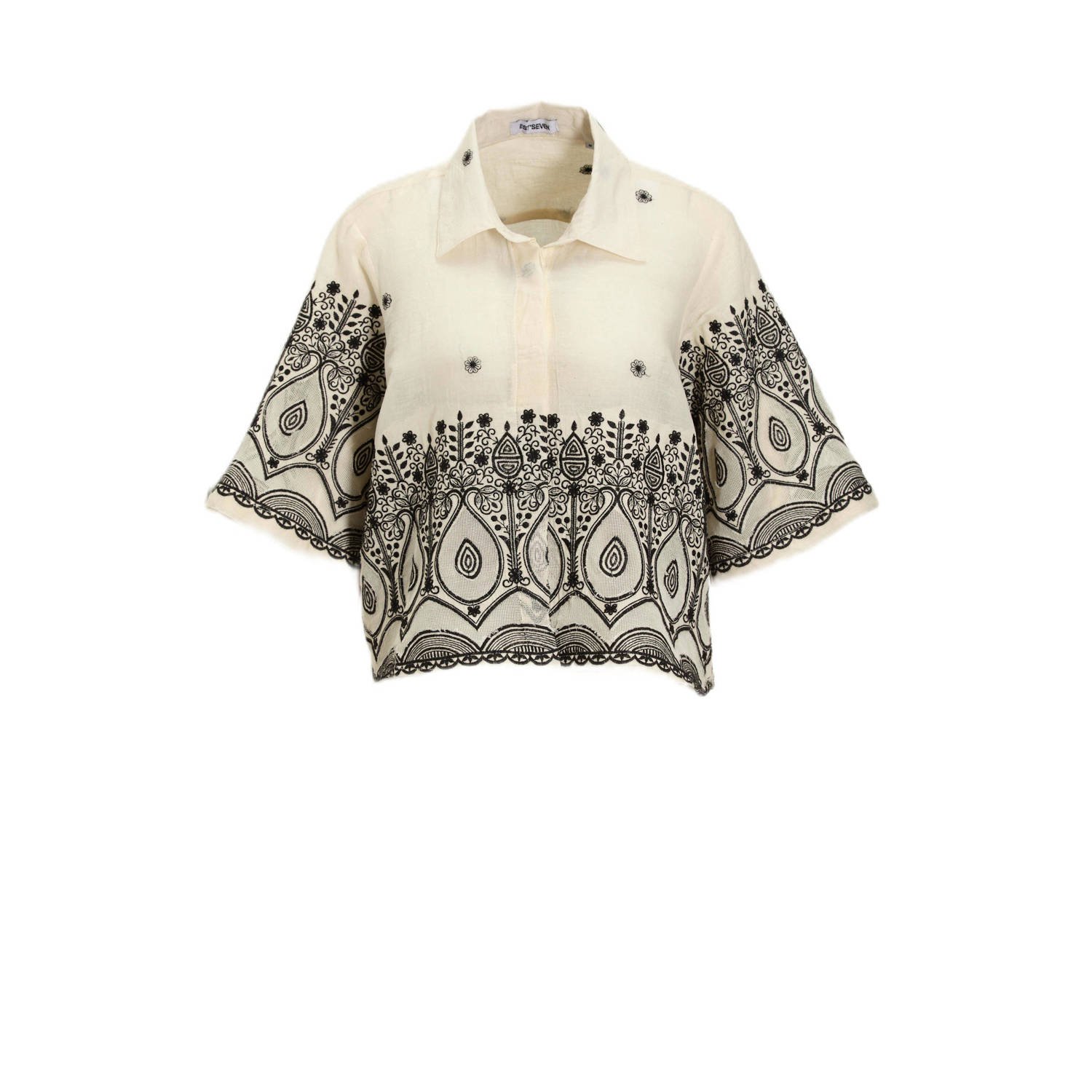 Est'seven blouse ecru broderie