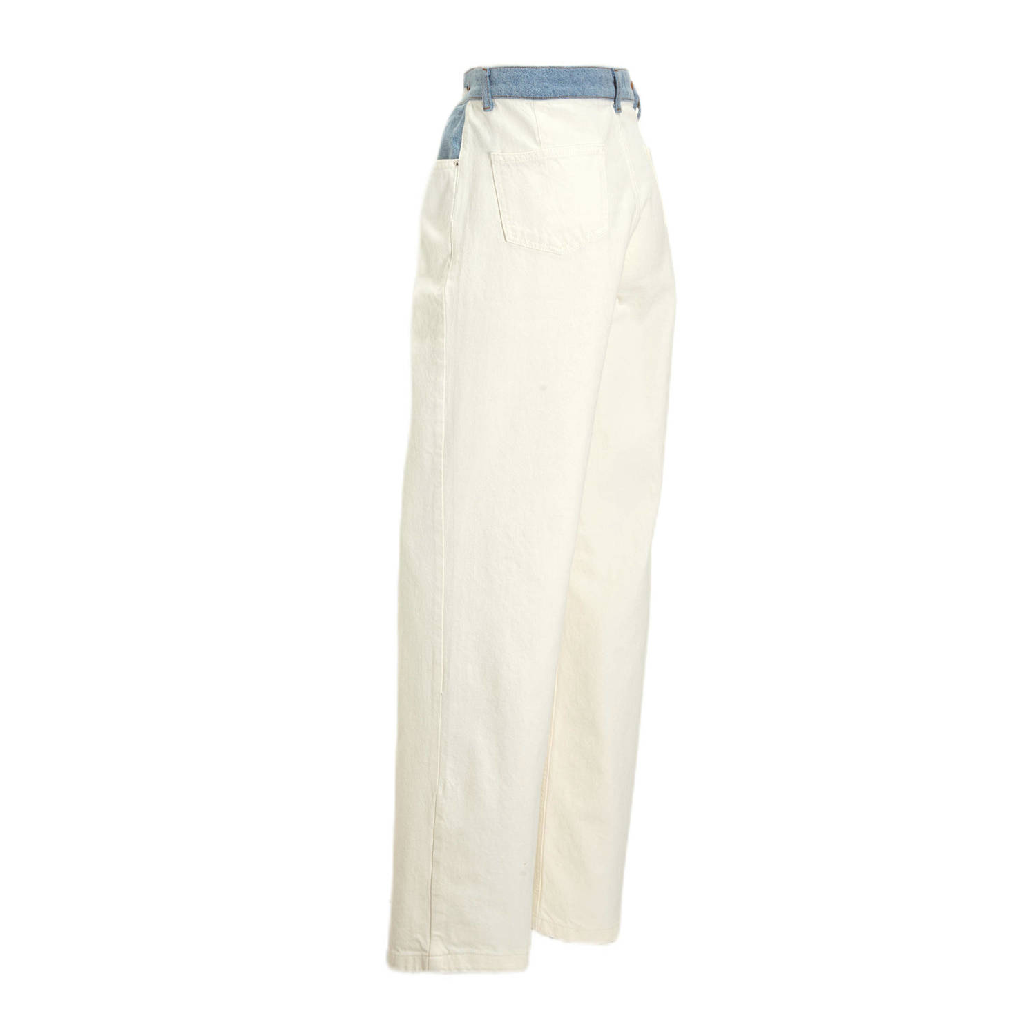 Est'seven high waist wide leg jeans wit