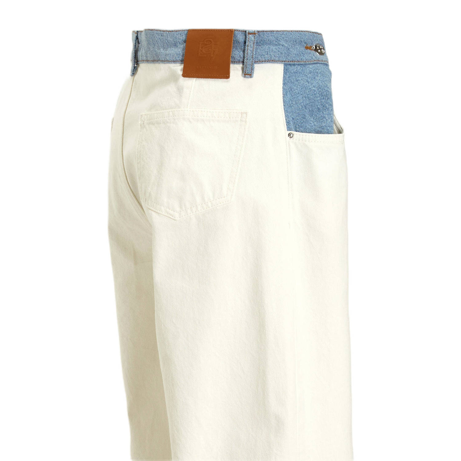 Est'seven high waist wide leg jeans wit