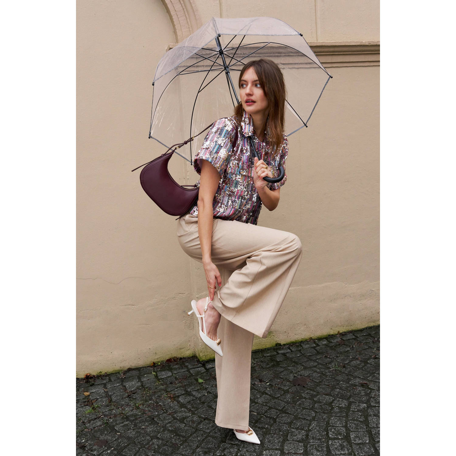 Est'seven blouse multi met pailletten