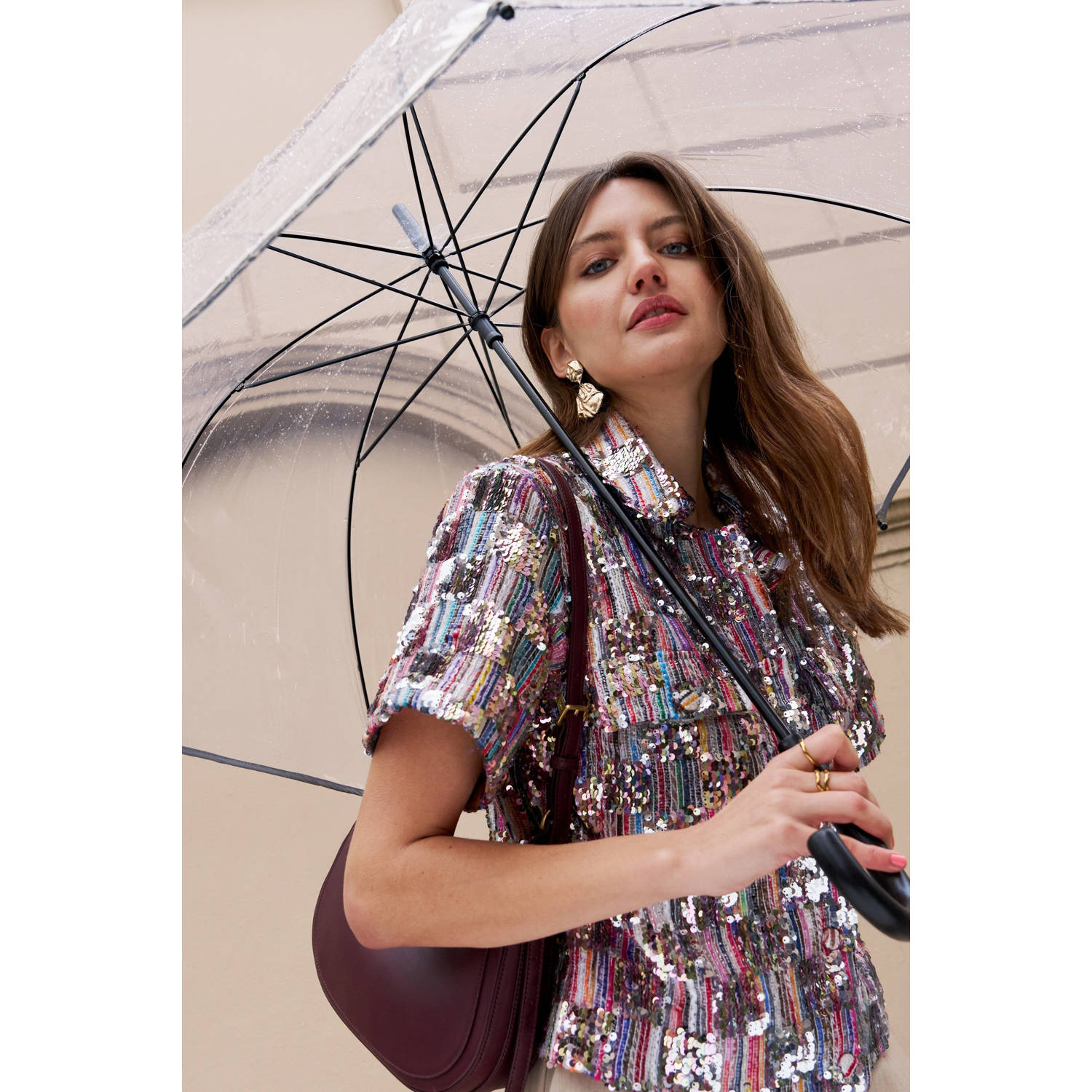 Est'seven blouse multi met pailletten