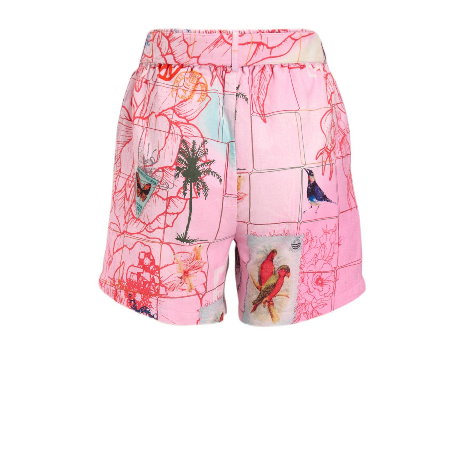 Est'seven regular waist casual short roze