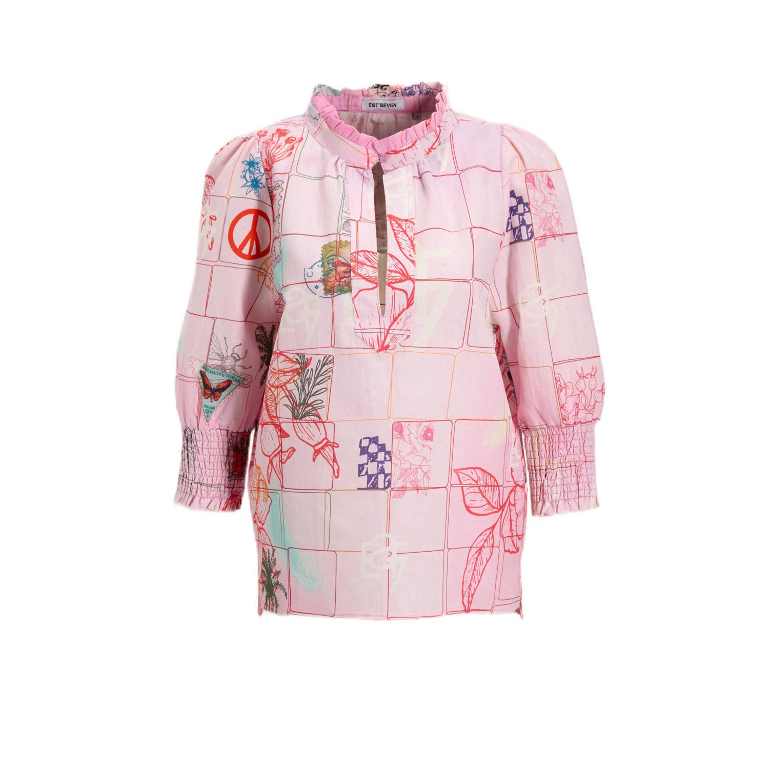 Est'seven blouse roze