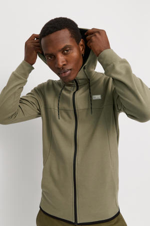 sweatvest olijfgroen