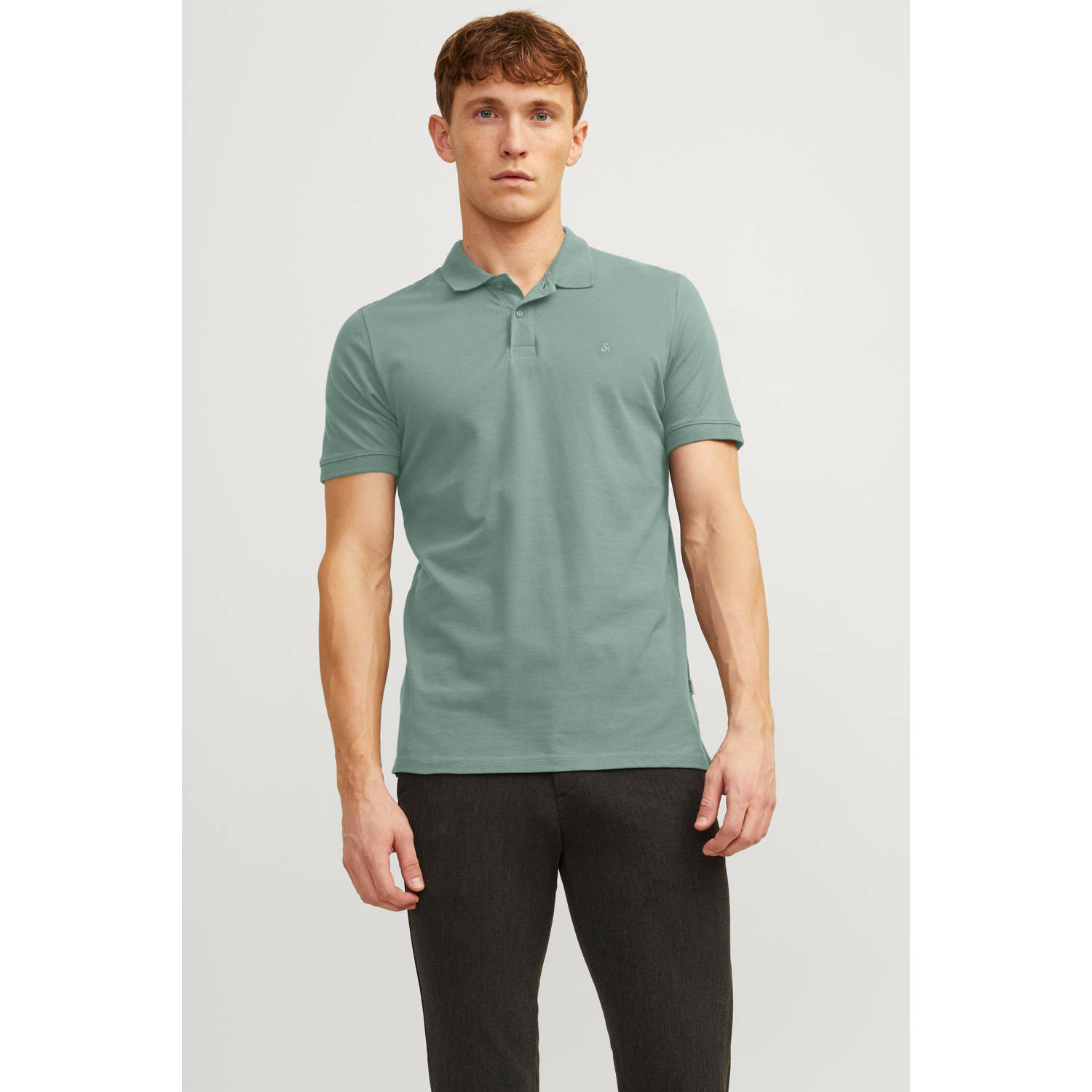 JACK & JONES ESSENTIALS regular polo groen