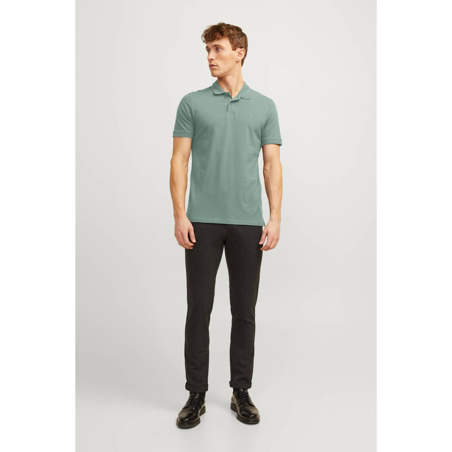 JACK & JONES ESSENTIALS regular polo groen