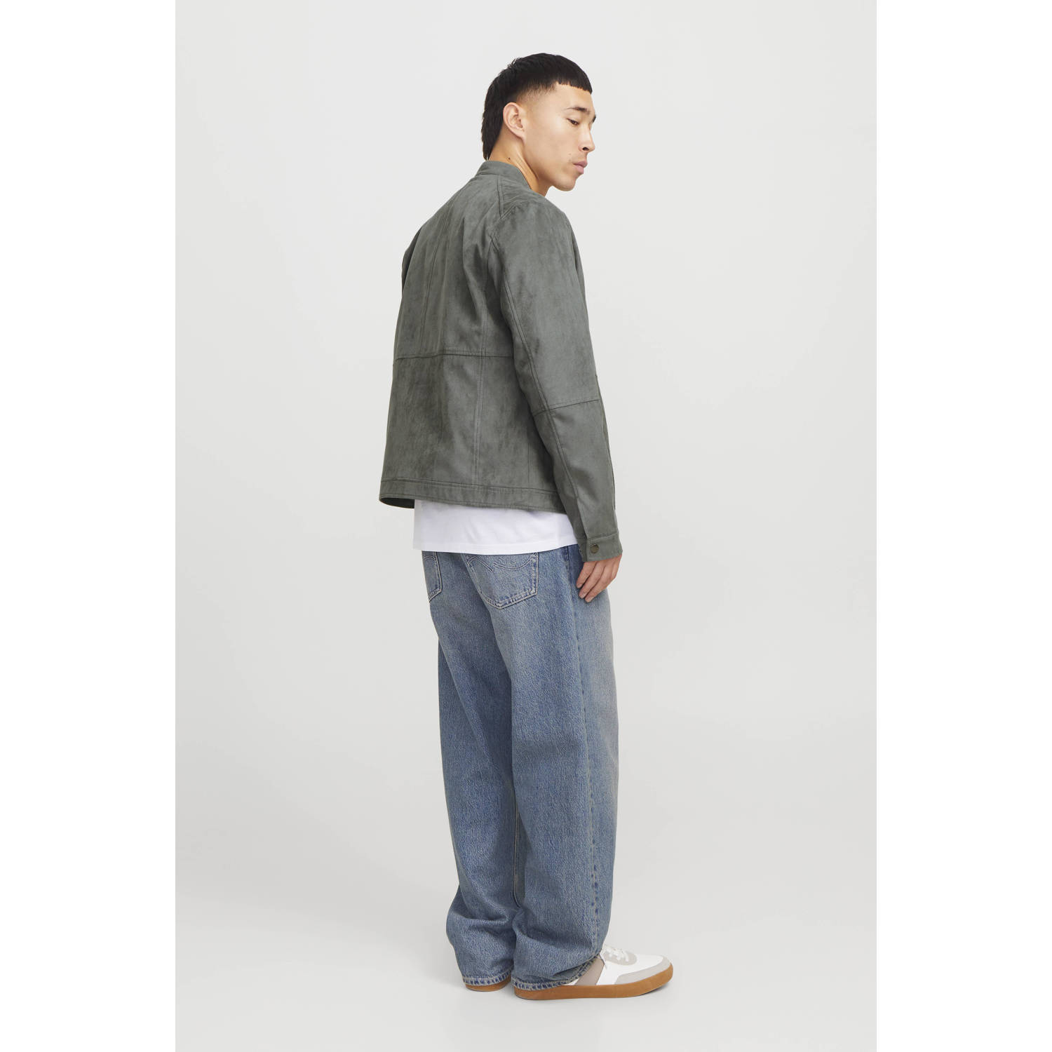 JACK & JONES ESSENTIALS imitatieleren jas groen