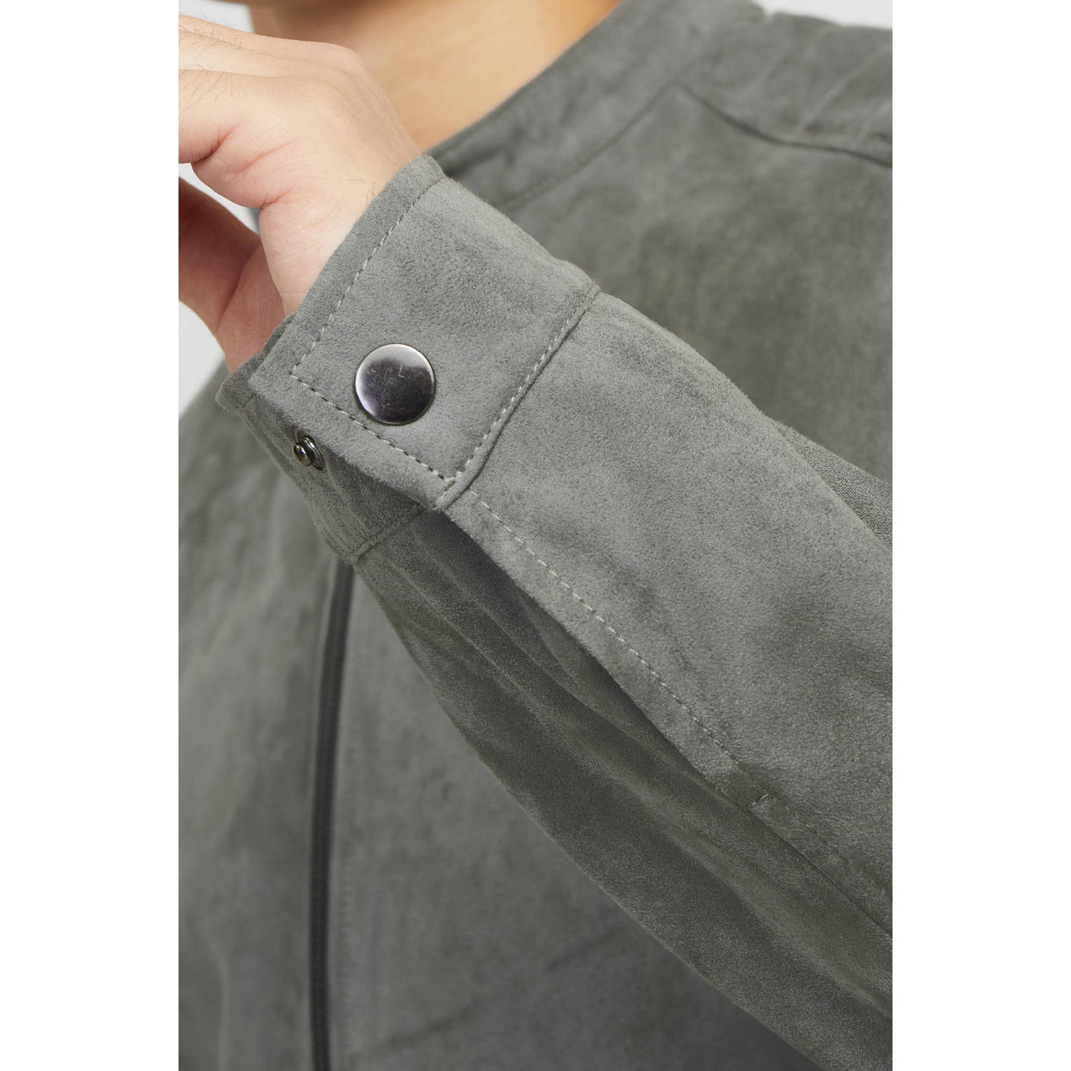 JACK & JONES ESSENTIALS imitatieleren jas groen