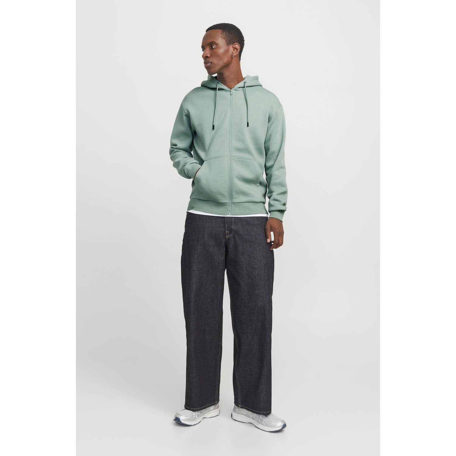 JACK & JONES ESSENTIALS sweatvest lichtgroen