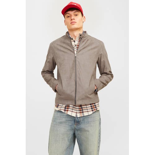 JACK & JONES ESSENTIALS bikerjack grijs afbeelding