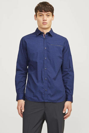 casual overhemd blauw