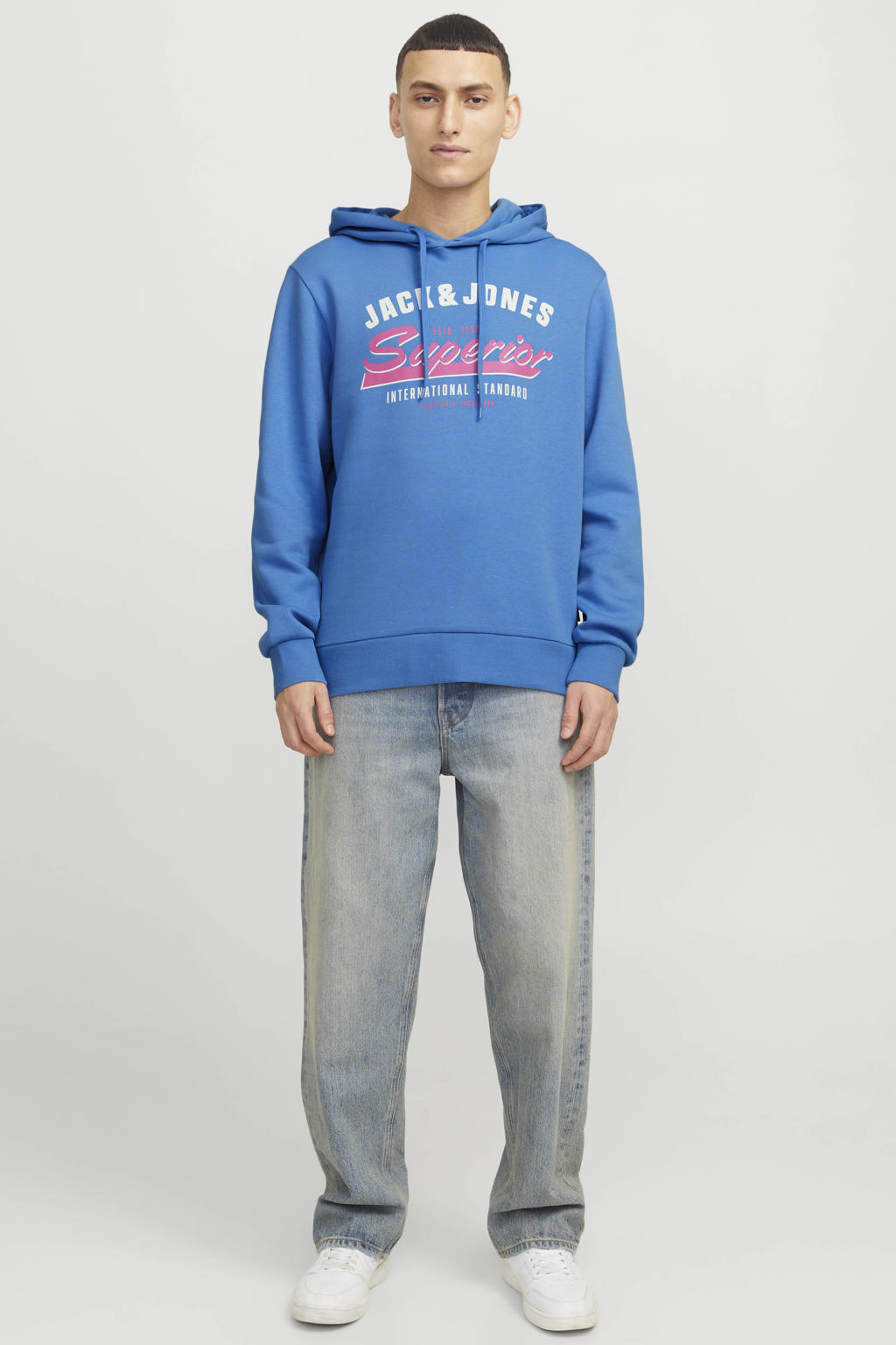 JACK & JONES ESSENTIALS hoodie blauw