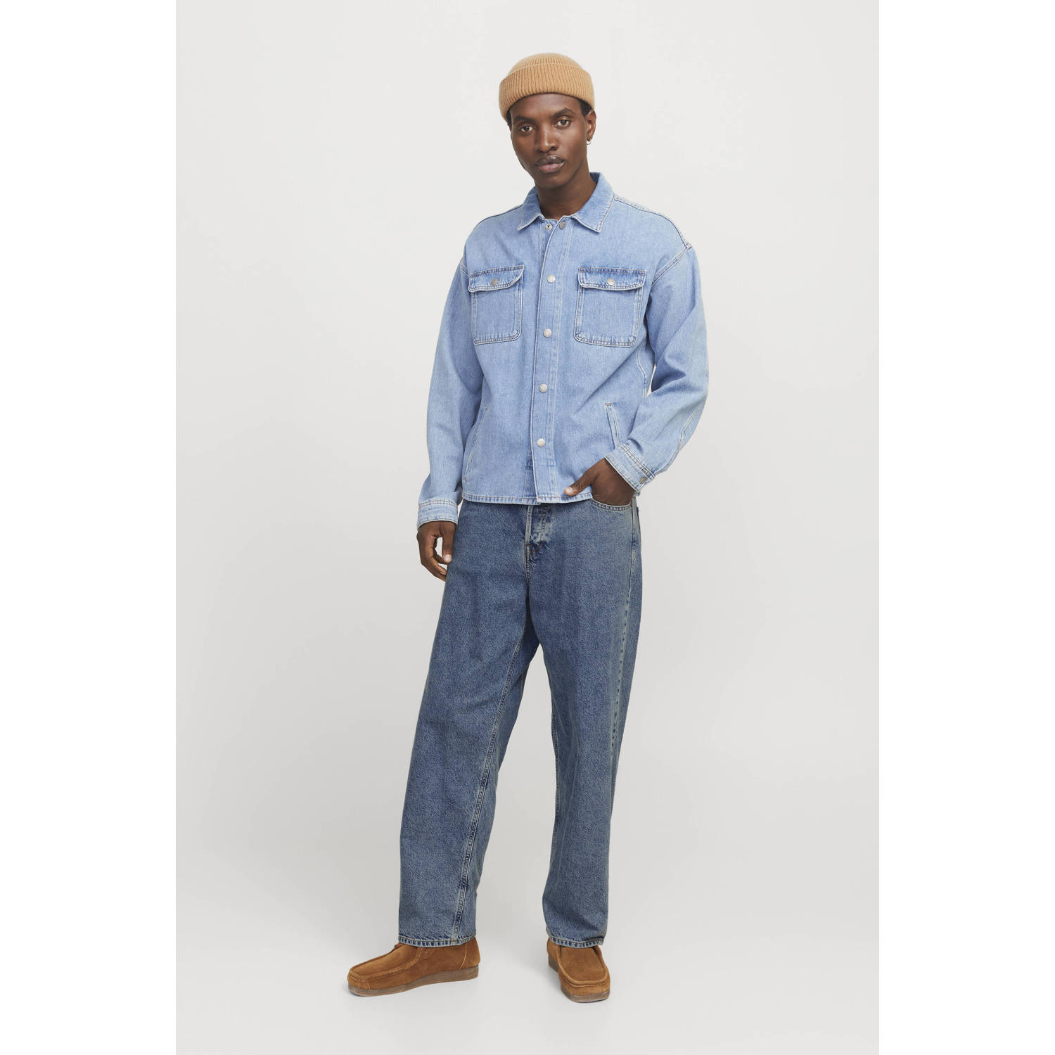 JACK & JONES JEANS INTELLIGENCE JJIALEX loose fit jeans blue denim