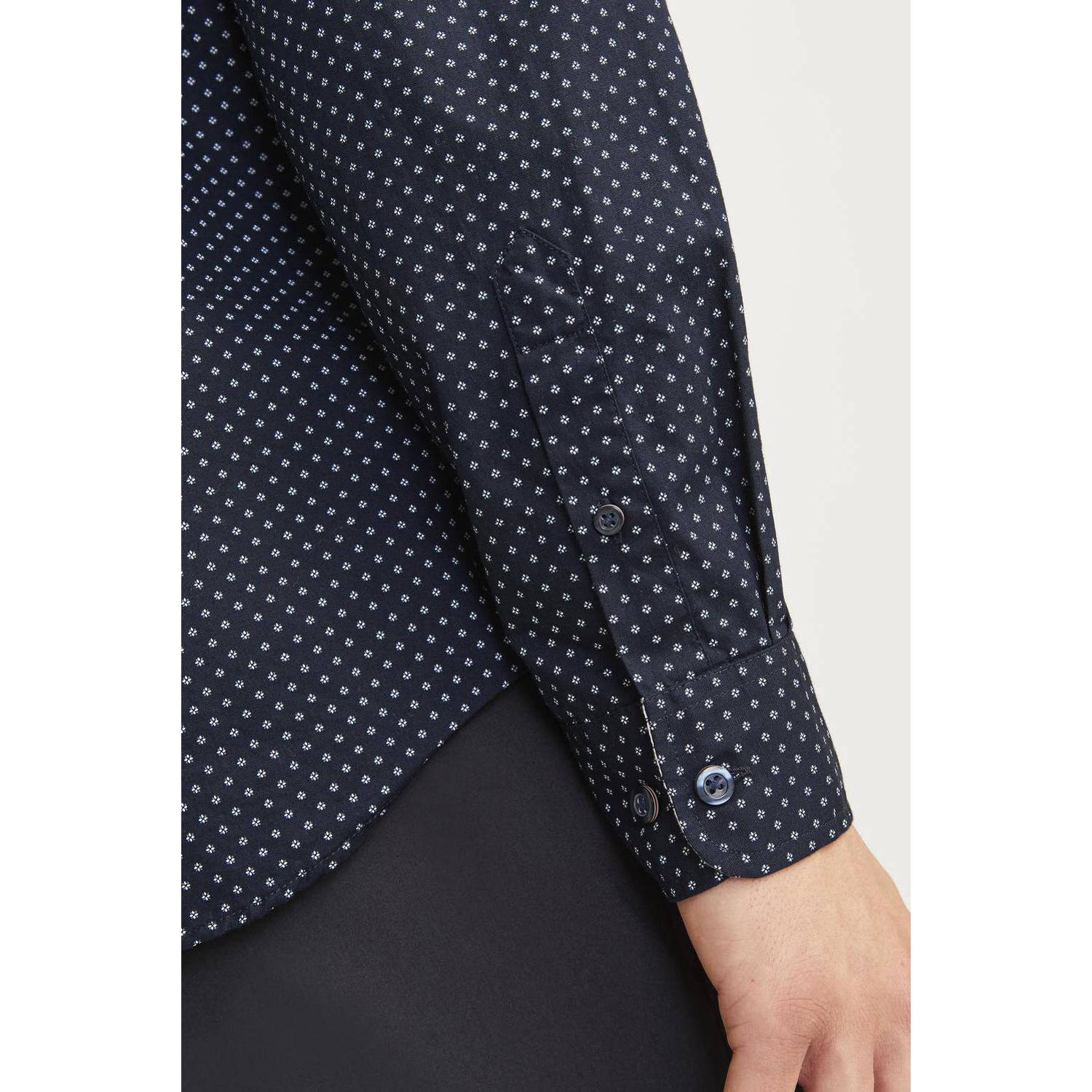 JACK & JONES ESSENTIALS casual overhemd donkerblauw