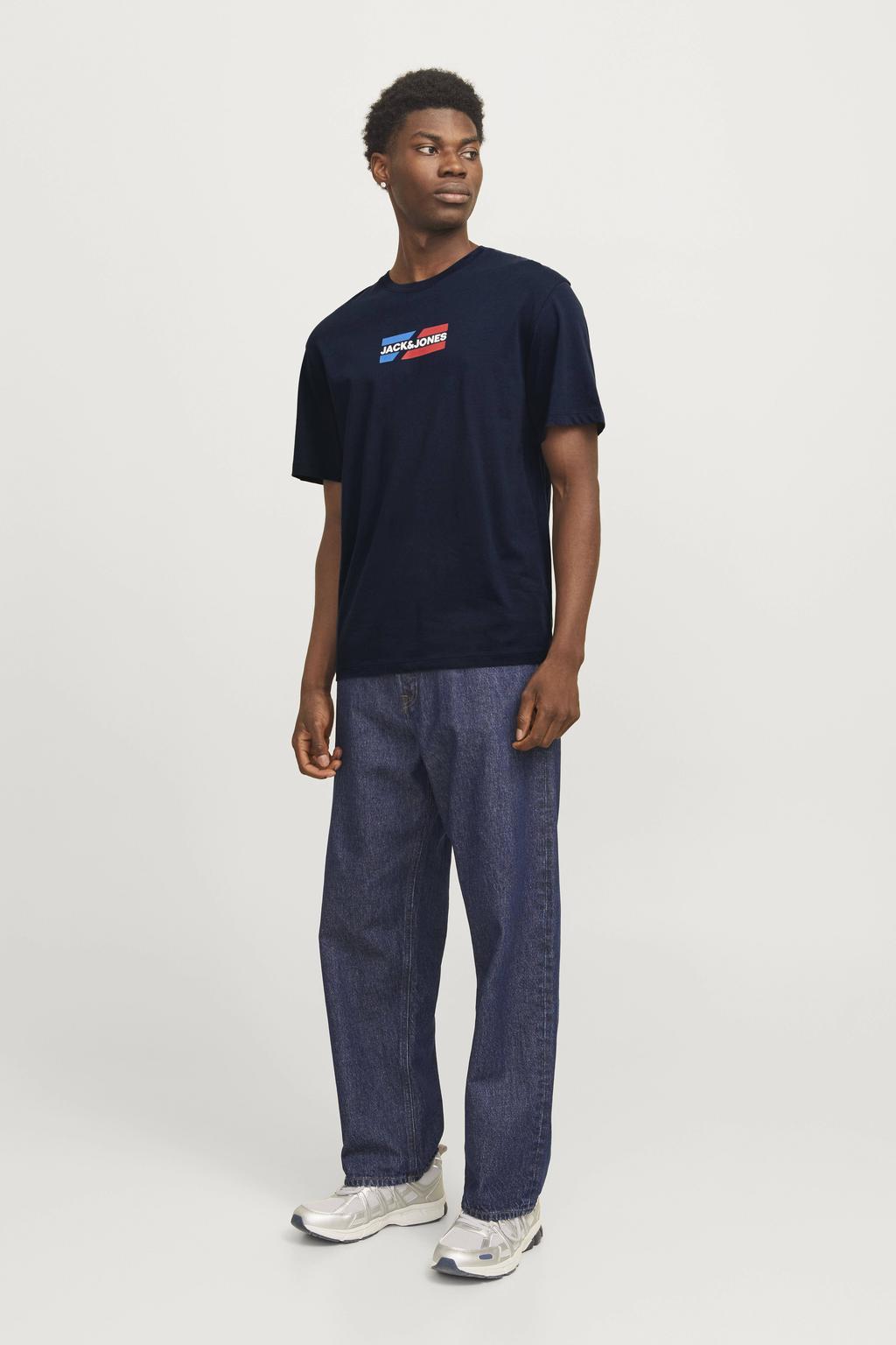 JACK & JONES ESSENTIALS regular T-shirt blauw