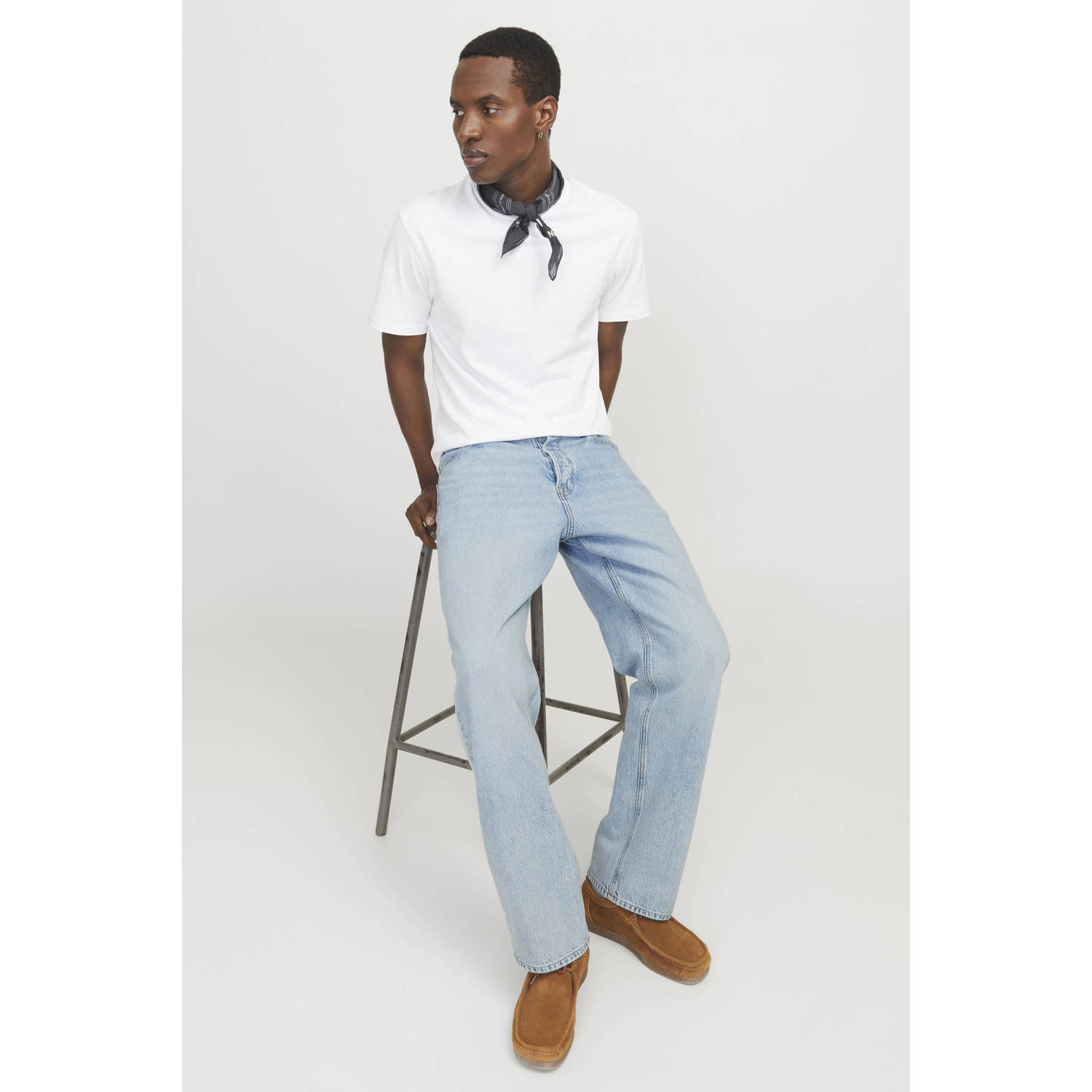 JACK & JONES JEANS INTELLIGENCE JJIALEX loose fit jeans blue denim