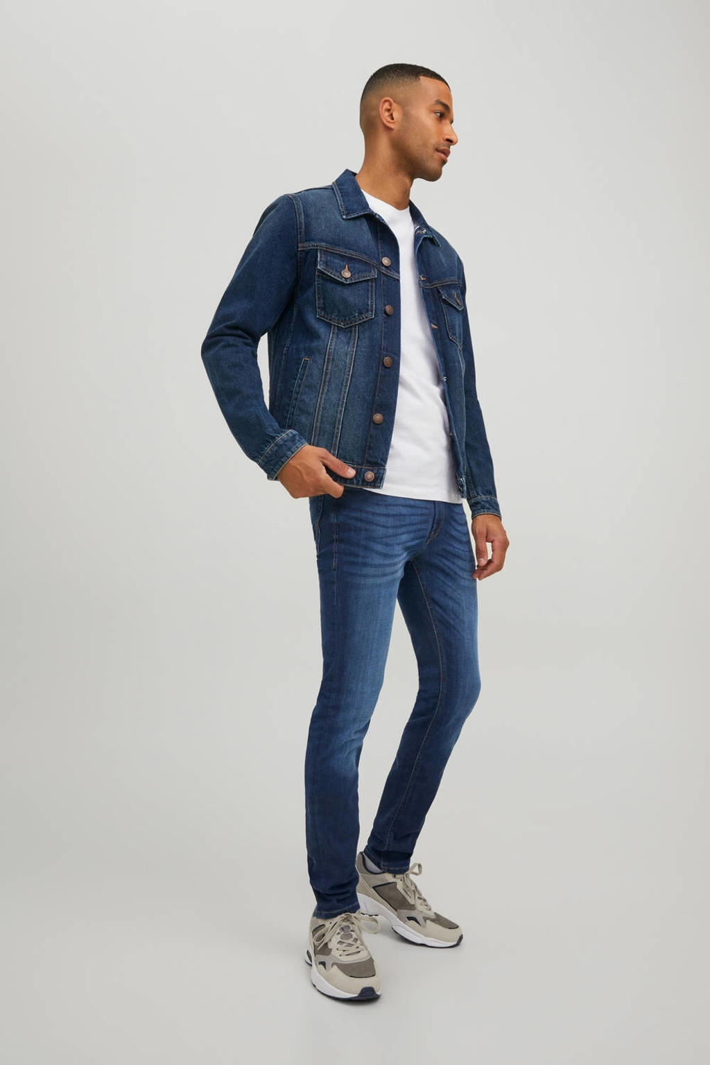 JACK & JONES JEANS INTELLIGENCE JJILIAM skinny jeans blue denim