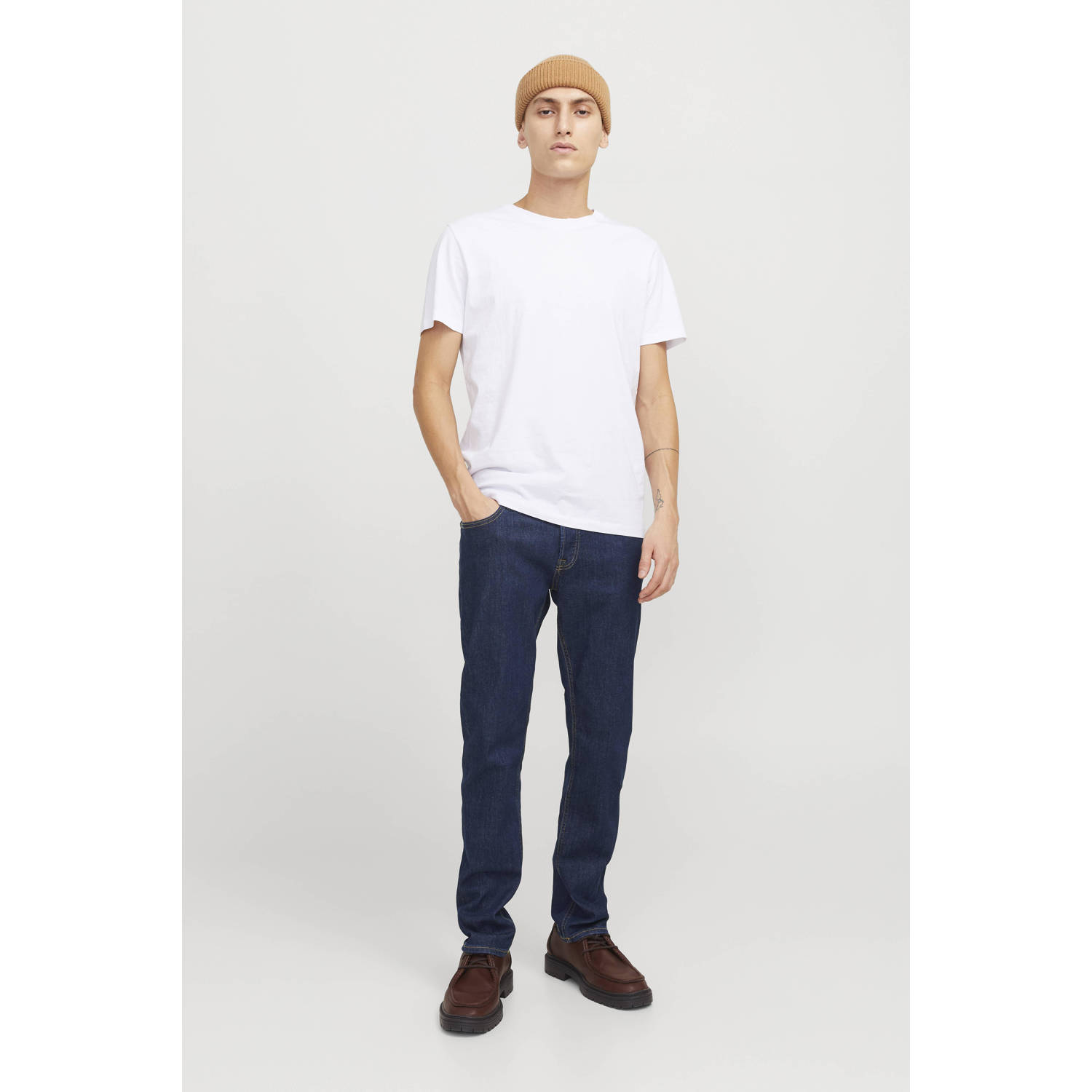 JACK & JONES JEANS INTELLIGENCE JJIGLENN JJORIGINAL slim fit jeans blue denim